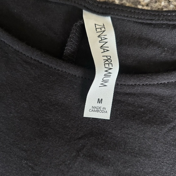 5/$25 Zenana Premium black boho draping loose fitting midi dress size medium - Picture 6 of 9